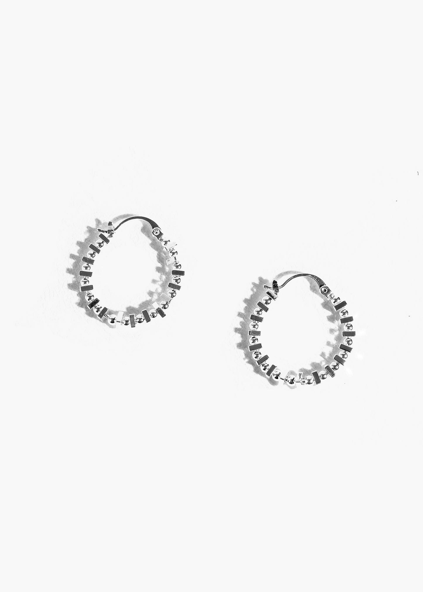 Geometric Beaded HooP Earrings
