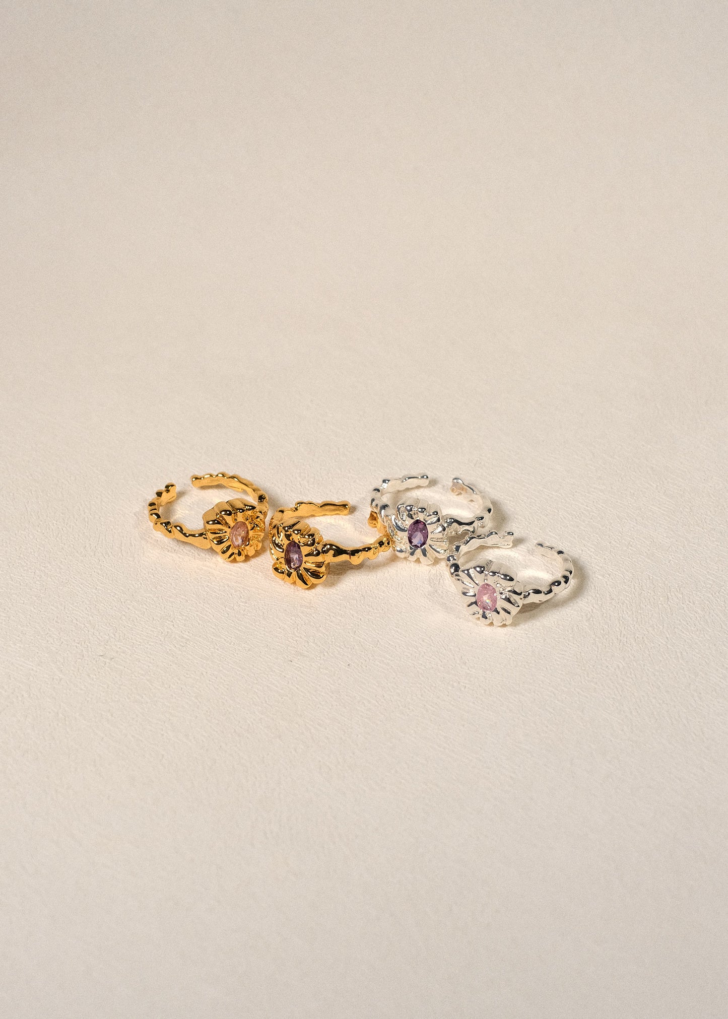 Carved Floral Woven Ring